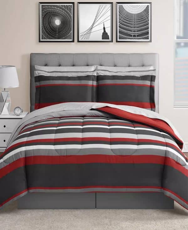 FAIRFIELD SQUARE COLLECTIONAustin Stripe/Solid Reversible 8 Pc. Comforter Set, Created for Macy's